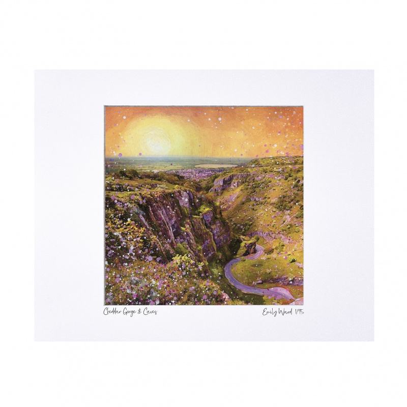 Cheddar Gorge Limited Edition Print with Mount